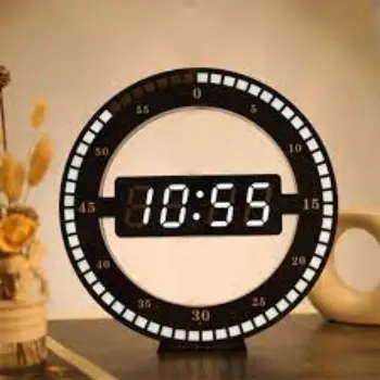 3D LED Digital Wall Clock 